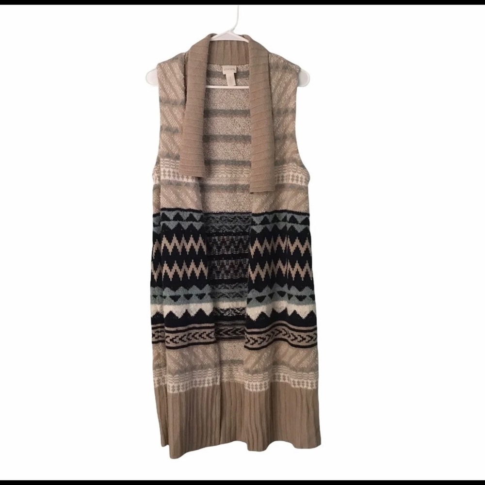 Chico’s sweater vest/ duster size 1